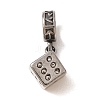 316 Surgical Stainless Steel & Rhinestone European Dangle Charms SA-CBA7555-15AS-01-1