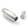 304 Stainless Steel Magnetic Clasps with Glue-in Ends STAS-O148-05A-P-4