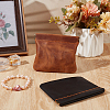 2Pcs 2 Colors Vintage Leather Shrapnel Coin Pouches AJEW-CL0005-02-4