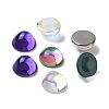 Transparent K9 Glass Cabochons GGLA-L029-03B-M01-6