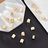 CHGCRAFT 20Pcs Brass Folding Crimp Ends Caps FIND-CA0005-54-4