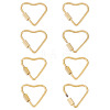 8Pcs 2 Styles 304 Stainless Steel Screw Carabiner Lock Charms STAS-TA0005-51-2