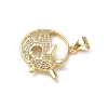 Brass Micro Pave Cubic Zirconia Pendants KK-S337-08G-D-2