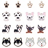 32Pcs 8 Styles Alloy Enamel Pendants ENAM-TA0004-18-3