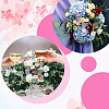 CRASPIRE 100Pcs 10 Colors Silk Cloth Artifical Flower Heads DIY-CP0007-29-6