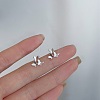 2 Pairs Alloy Stud Earrings for Women EJEW-FS0001-27C-1
