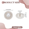 36Pcs 1-Hole Zinc Alloy Shank Buttons BUTT-AR0001-30-2