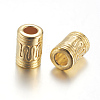 Golden Alloy Column Beads LS-K08WS012-1