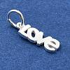 925 Sterling Silver Word Love Charms STER-M119-13S-2