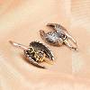 316 Surgical Stainless Wing Hoop Earrings EJEW-C160-12AS-02-4