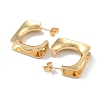 Brass Twist Rectangle Stud Earrings EJEW-M239-06G-2