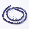 Natural Dyed Lapis Lazuli Beads Strands G-G059-6mm-3