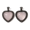 Natural Rose Quartz Pendants G-A095-01AS-02-1