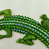 Halloween Crocodile Zinc Alloy Olivine Rhinestone Bib Necklaces for Women FS-WGFFF11-01-3