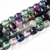 Natural Colorful Fluorite Beads Strands G-T139-55-4