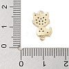Brass Pave Clear & Black Cubic Zirconia Pet Kitten Connector Charms LS-KK-Z061-01G-01-3