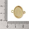 Rack Plating Brass Micro Pave Clear Cubic Zirconia Oval with Virgin Mary Connector Charms KK-K385-117G-4