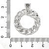 Rack Plating Brass Micro Pave Cubic Zirconia Pendants KK-M021-08P-3