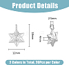 40Pcs 2 Colors Alloy Pendants FIND-DC0005-50-2