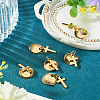 10Pcs Brass Pendants PALLOY-TAC0270-5