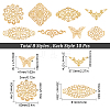 SUNNYCLUE 80Pcs 8 Style Iron Filigree Joiners Links IFIN-SC0001-44-2