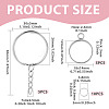 5Pcs 304 Stainless Steel Open Back Bezel Pendants STAS-TAD0001-01A-3