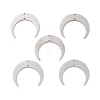 201 Stainless Steel 2-Loop Link Charms X-STAS-N090-LA039-P-3