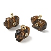 Natural Tiger Eye Carved Pendants GG-CBA105B-03I-G-1