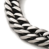 304 Stainless Steel Cuban Link Chain Bracelets for Women Men BJEW-Q341-15C-AS-2