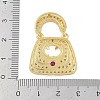 Brass Micro Pave Clear Cubic Zirconia Pendant Cabochon Settings KK-U026-06G-3