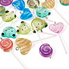 12pcs 3 styles Luminous Transparent Resin Cartoon Big Pendants CRES-TA0001-41-3