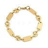 304 Stainless Steel Oval & Pig Nose Shape Link Bracelets for Women BJEW-F527-04G-4