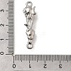 Alloy Rhinestone Rose Flower Heart Links Connector Charms FIND-D305-10P-3
