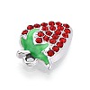 Alloy Rhinestone and Enamel Pendants PALLOY-T092-42P-02-2