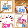 PET Hollow Out Drawing Painting Stencils DIY-WH0405-0048-4