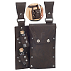 Rectangle PU Leather Medieval Waist Belt Bag with 2Pcs Glass Potion Bottles AJEW-WH0696-581B-1