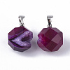 Natural Agate Pendants G-S359-051E-2