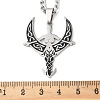 201 Stainless Steel Black Enamel Moon Goddess Pendant Necklaces LS-NJEW-H065-10P-3