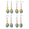 Ocean 304 Stainless Steel with AB Color Freshwater Shell Dangle Earrings EJEW-JE07382-3