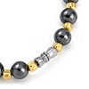 Synthetic Non-magnetic Hematite Beaded Stretch Bracelets for Women Men BJEW-F480-02B-3