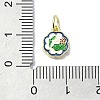 Rack Plating Brass Enamel Pendants KK-M282-06G-4