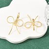Bowknot Brass Leverback Earrings EJEW-A150-04C-G-2