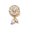 Brass Pave Clear Cubic Zirconia Multi-Strand Links KK-Z131-06G-1