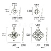 16Pcs 4 Styles Tibetan Style Alloy Pendants FIND-FS0002-13-4