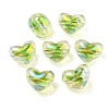 Two Tone UV Plating Transparent Acrylic European Beads OACR-F004-06I-1