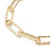 Brass Paperclip Chain Necklace & Bracelet & Anklet & Dangle Earring Jewelry Sets SJEW-JS01184-7