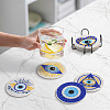 DIY Diamond Painting Evil Eye Theme Cup Mat Kits DIY-TAC0028-02-10