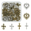 60Pcs 6 Styles Tibetan Style Alloy Pendants TIBEP-FS0001-24-1