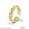 Brass Cuff Rings RJEW-BB21816-G-8-7