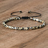 Natural Dalmatian Jasper Beaded Braided Bracelets QH4784-23-1